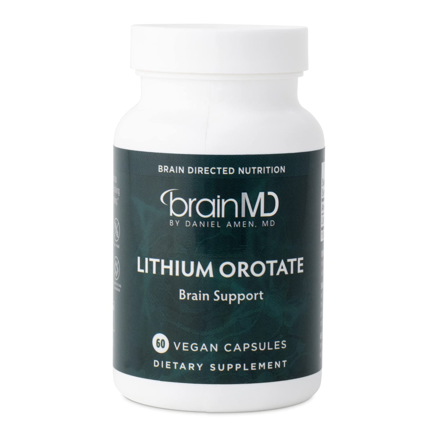 BRAINMD Dr Amen Lithium Orotate - 60 Capsules - Brain Support - Gluten Free - 60 Servings - dailyvitalstore