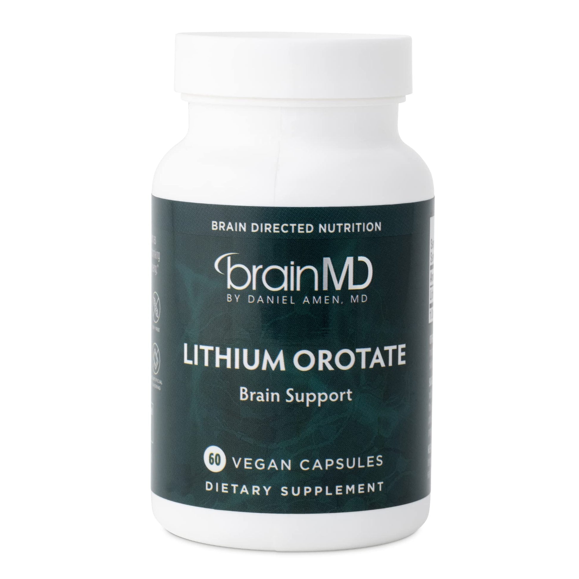 BRAINMD Dr Amen Lithium Orotate - 60 Capsules - Brain Support - Gluten Free - 60 Servings - dailyvitalstore