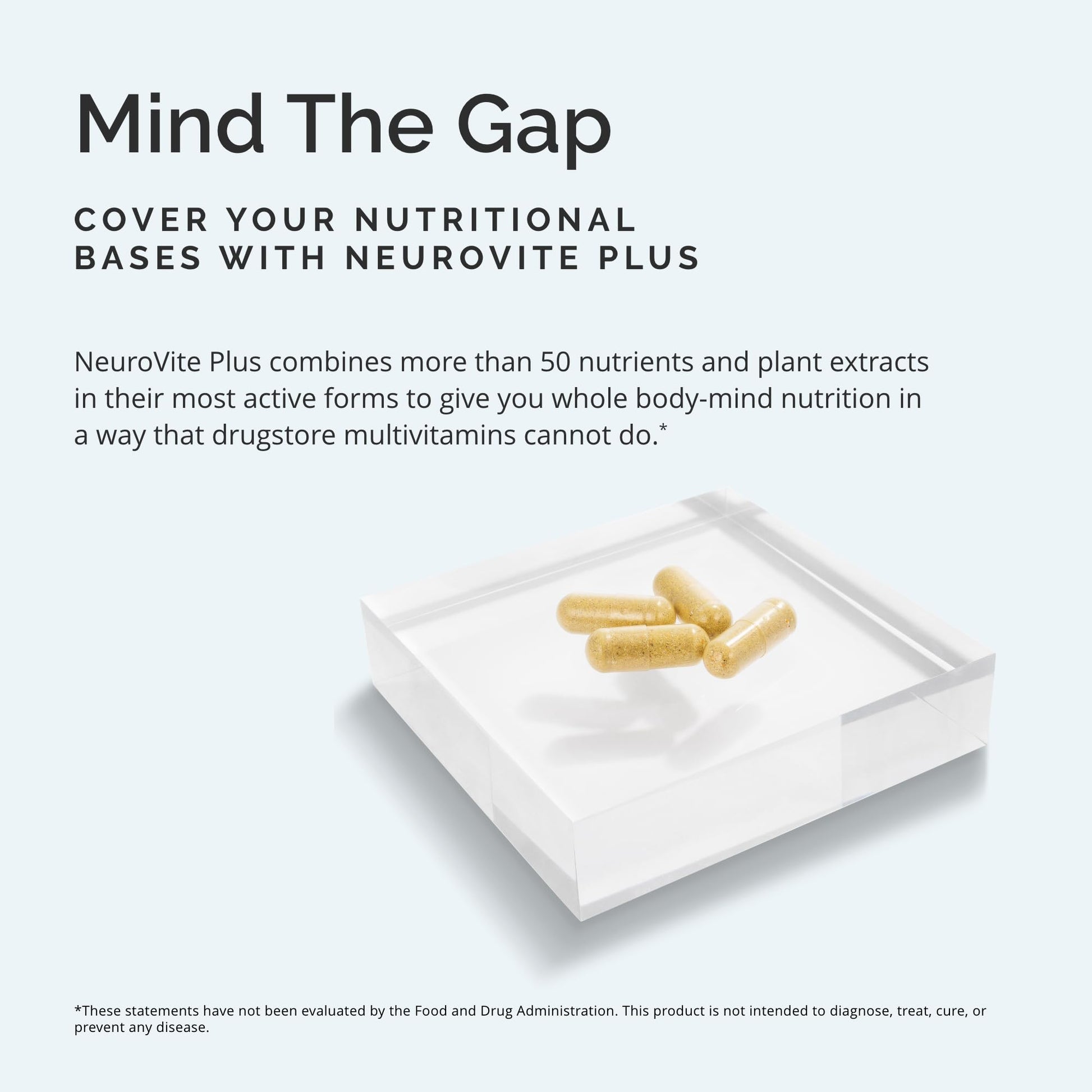 BRAINMD Dr Amen NeuroVite Plus - 120 Capsules - Multivitamin & Mineral Supplement, Enhanced with Phytonutrients, Enzymes & Whole Foods - Gluten Free - 30 Servings - dailyvitalstore
