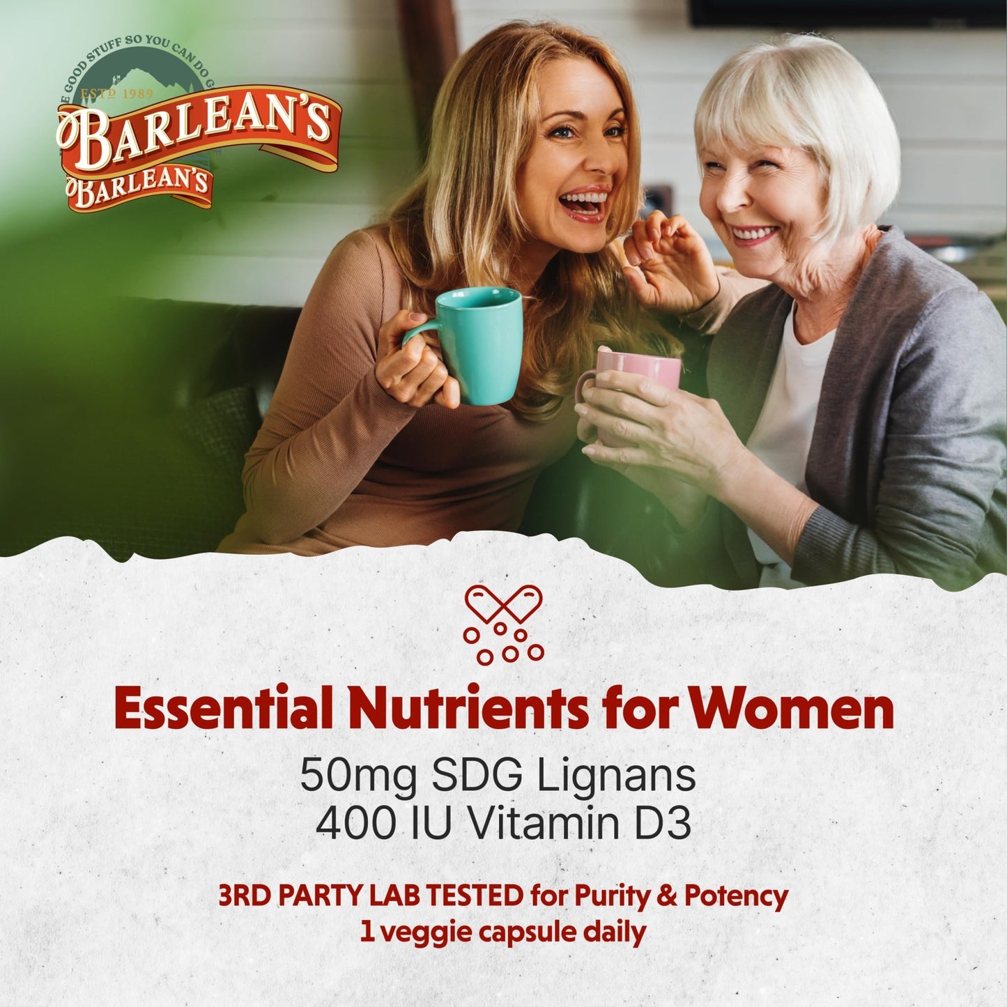 Brevail Plant Lignan Extract Capsules, Proactive Breast Health Supplement with 50 mg SDG Lignans from Flax Seed Hulls for Healthy Estrogen Balance and PMS Mood Support Pills, 30 Count - dailyvitalstore