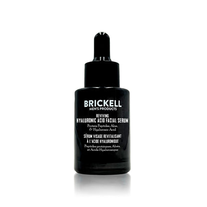 Brickell Men's Anti Aging Hyaluronic Acid Serum for Face, Reviving Day Serum for Men, Facial Serum With Hyaluronic Acid, - dailyvitalstore