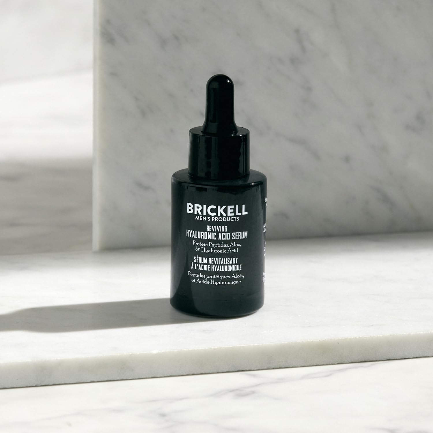 Brickell Men's Anti Aging Hyaluronic Acid Serum for Face, Reviving Day Serum for Men, Facial Serum With Hyaluronic Acid, - dailyvitalstore