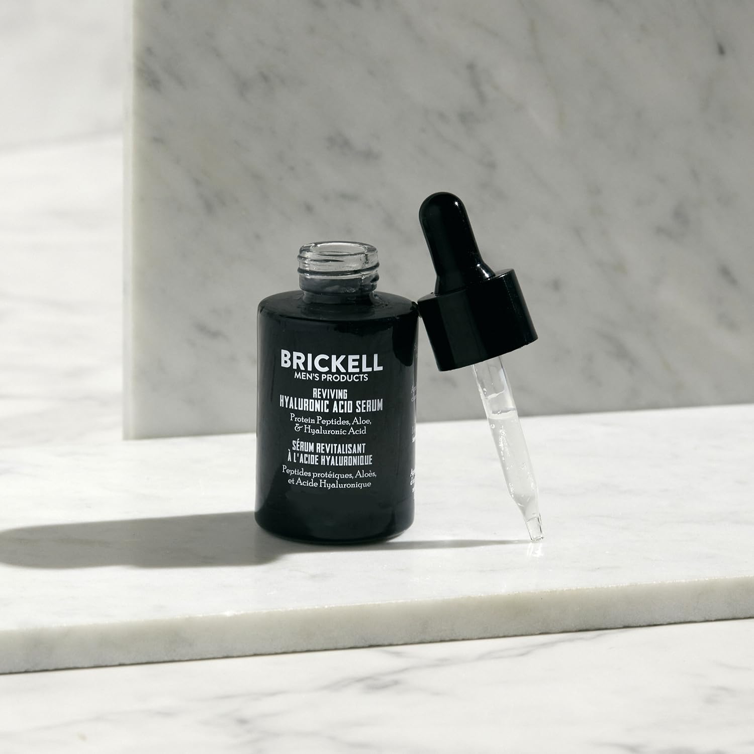 Brickell Men's Anti Aging Hyaluronic Acid Serum for Face, Reviving Day Serum for Men, Facial Serum With Hyaluronic Acid, - dailyvitalstore