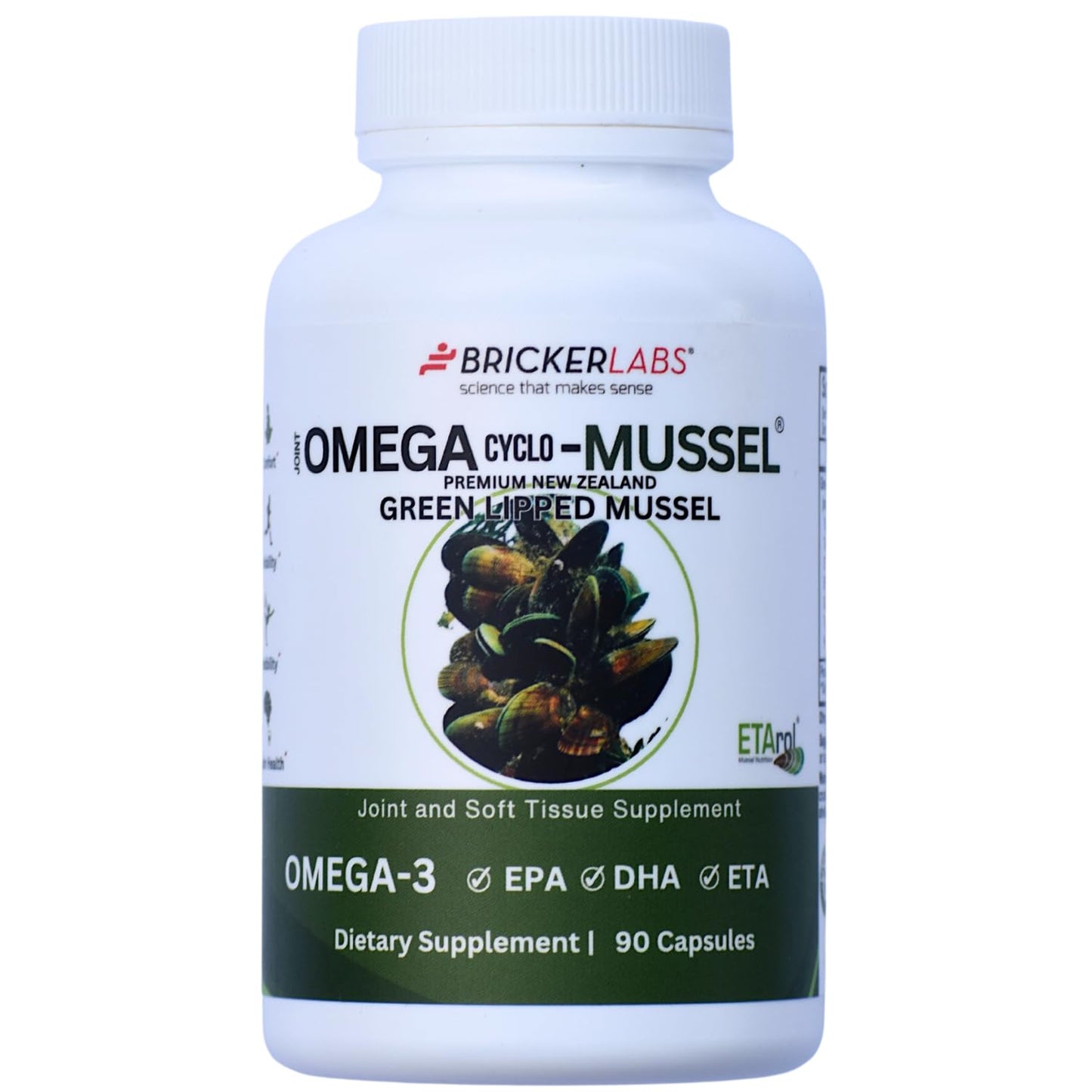 Bricker Labs Omega Cyclo - Mussel Joint Health Supplement, Premium New Zealand Green Lipped Mussel, Full Spectrum Omega Joint Supplements for Joint Health and Comfort, 90 Capsules - dailyvitalstore