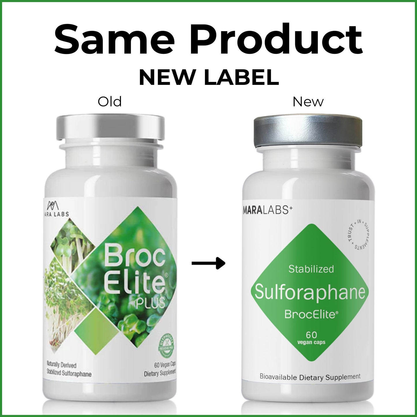 BrocElite Mara Labs Plus | Stabilized Broccoli Sulforaphane Supplement | Glyphosate Residue Free Certified – Third-Party Tested | 60 Vegan Capsules - dailyvitalstore