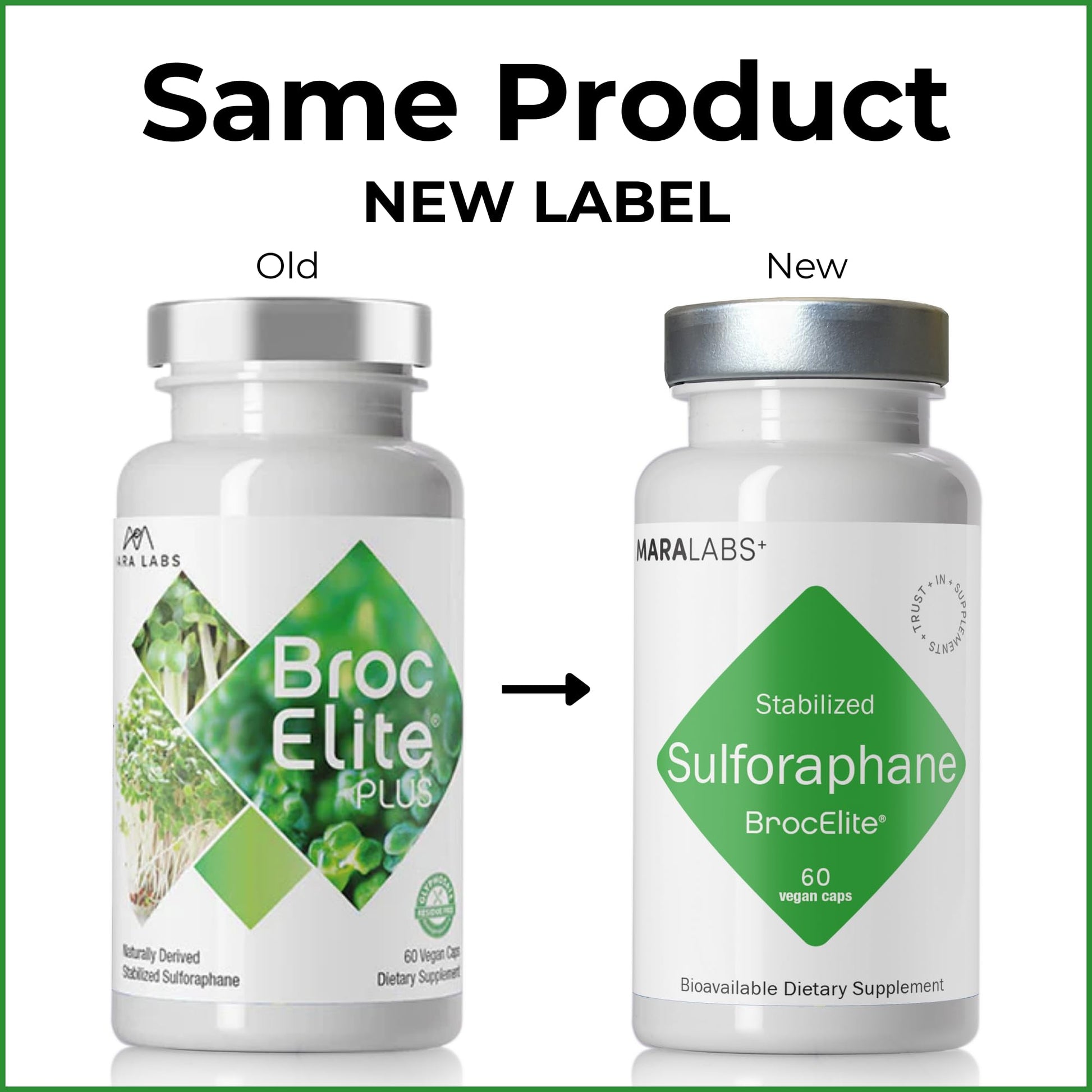BrocElite Mara Labs Plus | Stabilized Broccoli Sulforaphane Supplement | Glyphosate Residue Free Certified – Third-Party Tested | 60 Vegan Capsules - dailyvitalstore