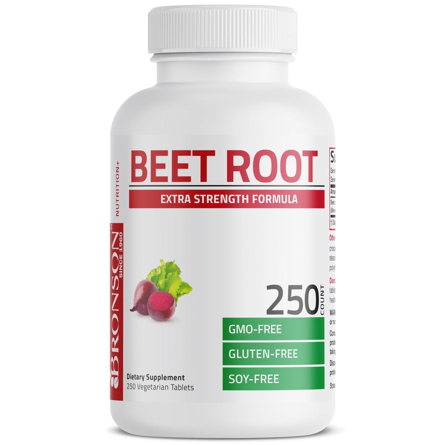 Bronson Beet Root Extra Strength, Non-GMO, 250 Vegetarian Tablets - dailyvitalstore