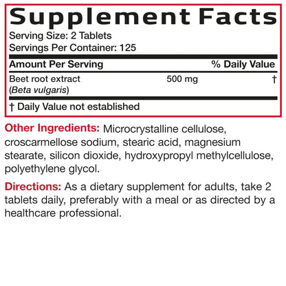 Bronson Beet Root Extra Strength, Non-GMO, 250 Vegetarian Tablets - dailyvitalstore