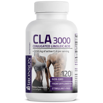 Bronson CLA 3000 Extra High Potency Supports Healthy Weight Management Lean Muscle Mass Non-Stimulating - dailyvitalstore