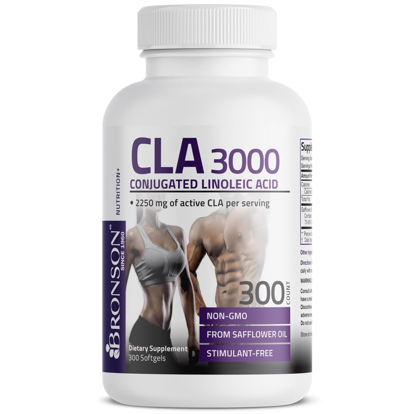 Bronson CLA 3000 Extra High Potency Supports Healthy Weight Management Lean Muscle Mass Non-Stimulating - dailyvitalstore