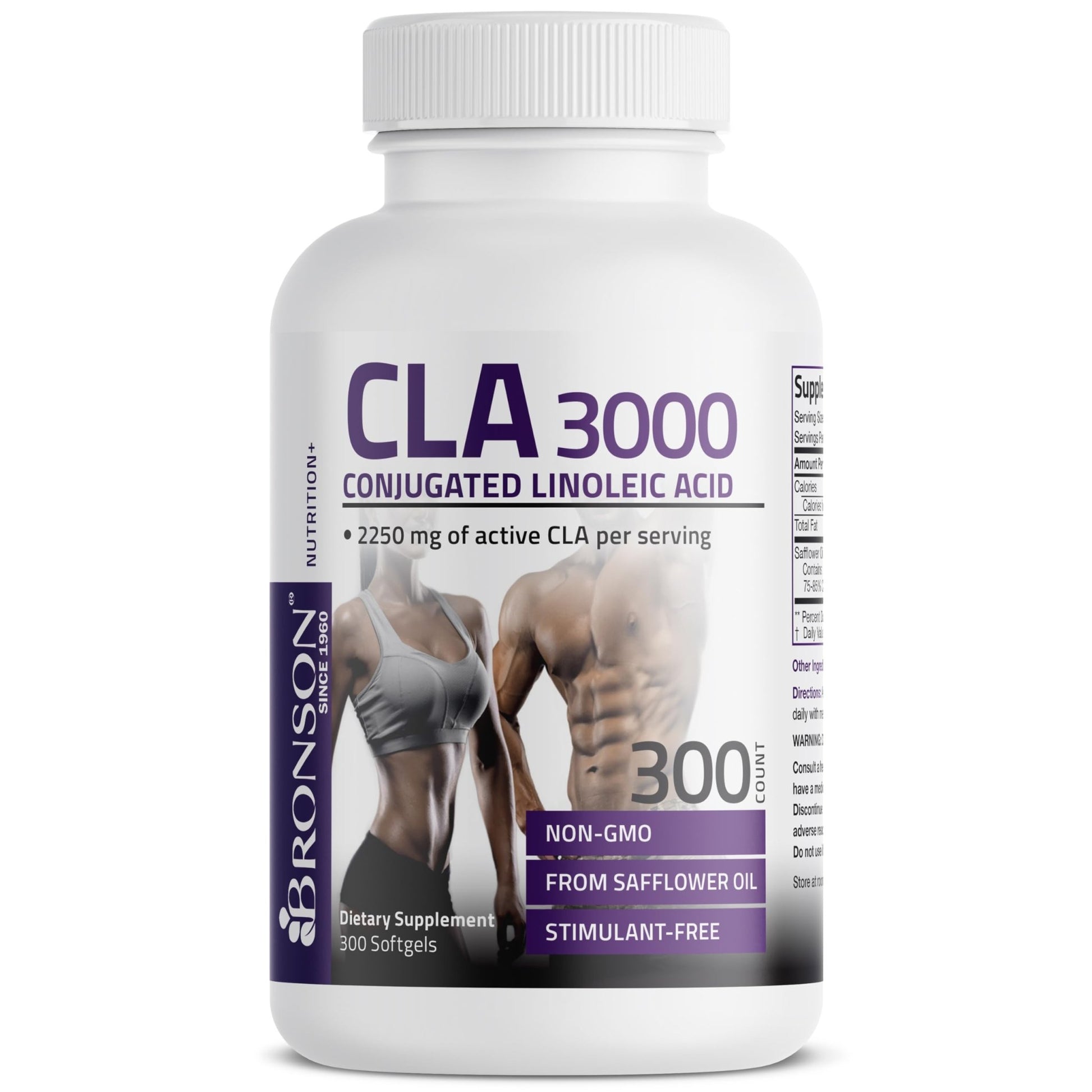 Bronson CLA 3000 Extra High Potency Supports Healthy Weight Management Lean Muscle Mass Non-Stimulating - dailyvitalstore
