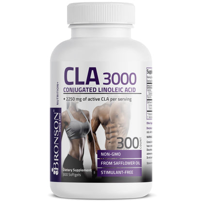Bronson CLA 3000 Extra High Potency Supports Healthy Weight Management Lean Muscle Mass Non-Stimulating - dailyvitalstore