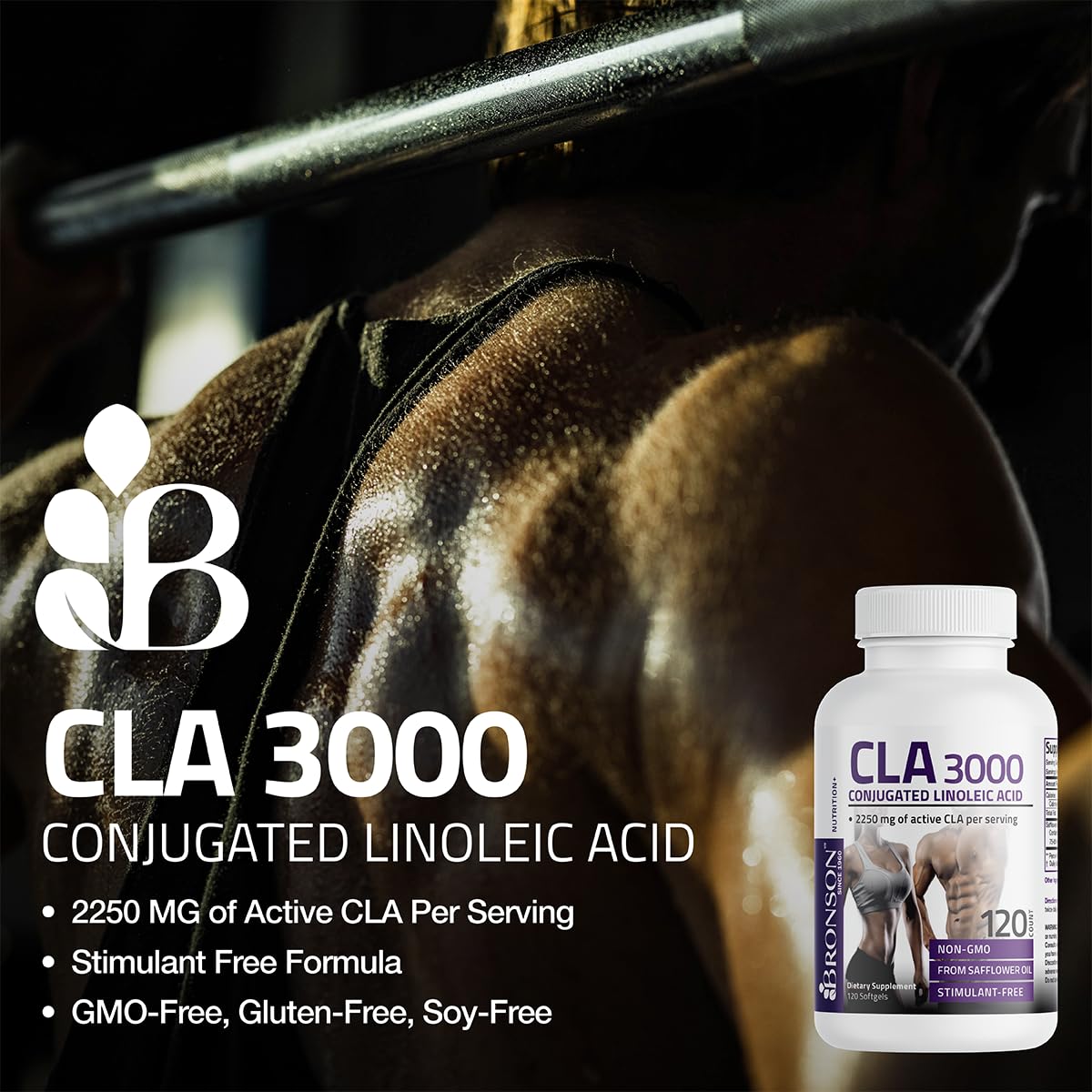Bronson CLA 3000 Extra High Potency Supports Healthy Weight Management Lean Muscle Mass Non-Stimulating - dailyvitalstore