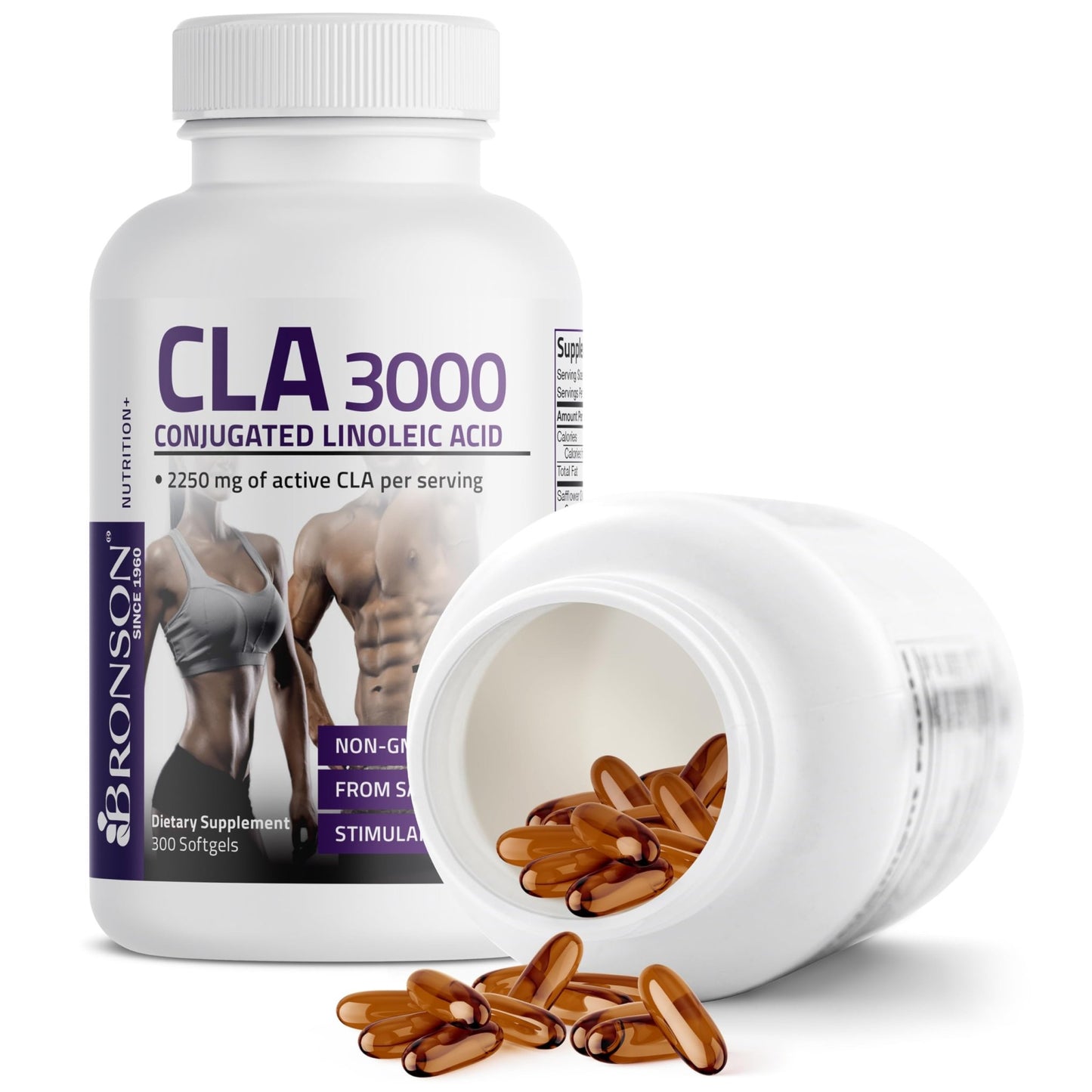 Bronson CLA 3000 Extra High Potency Supports Healthy Weight Management Lean Muscle Mass Non-Stimulating - dailyvitalstore