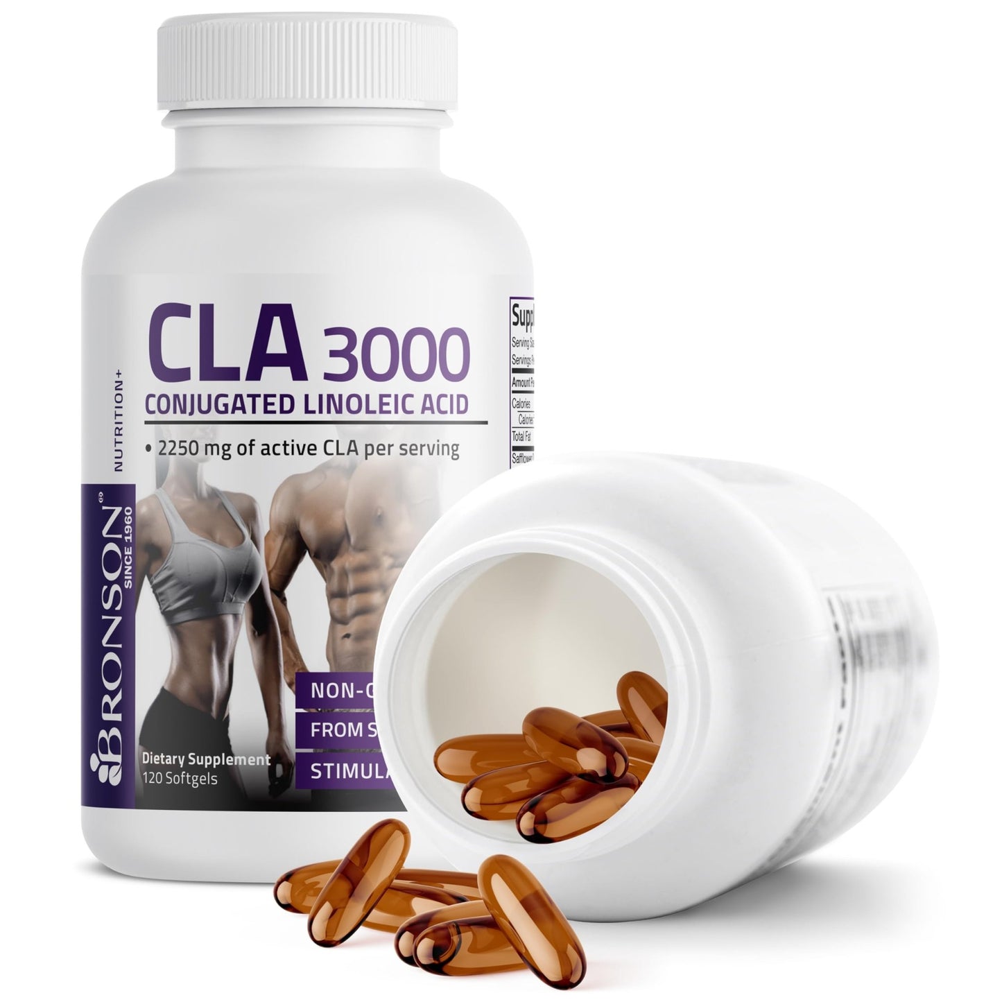 Bronson CLA 3000 Extra High Potency Supports Healthy Weight Management Lean Muscle Mass Non-Stimulating - dailyvitalstore
