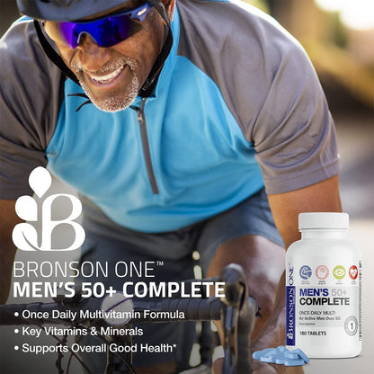 Bronson ONE Daily Mens 50+ Complete Multivitamin Multimineral, 360 Tablets - dailyvitalstore