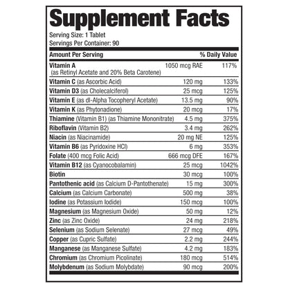 Bronson ONE Daily Women’s 50+ Complete Multivitamin Multimineral, 90 Tablets - dailyvitalstore