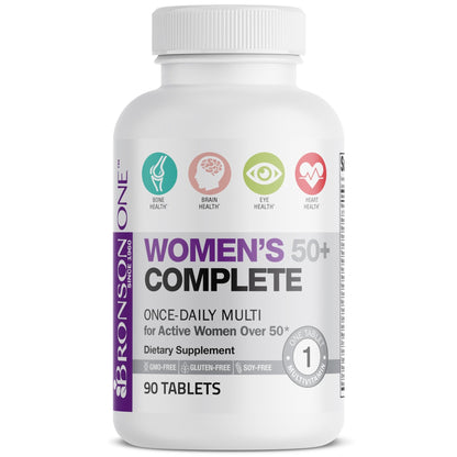 Bronson ONE Daily Women’s 50+ Complete Multivitamin Multimineral, 90 Tablets - dailyvitalstore