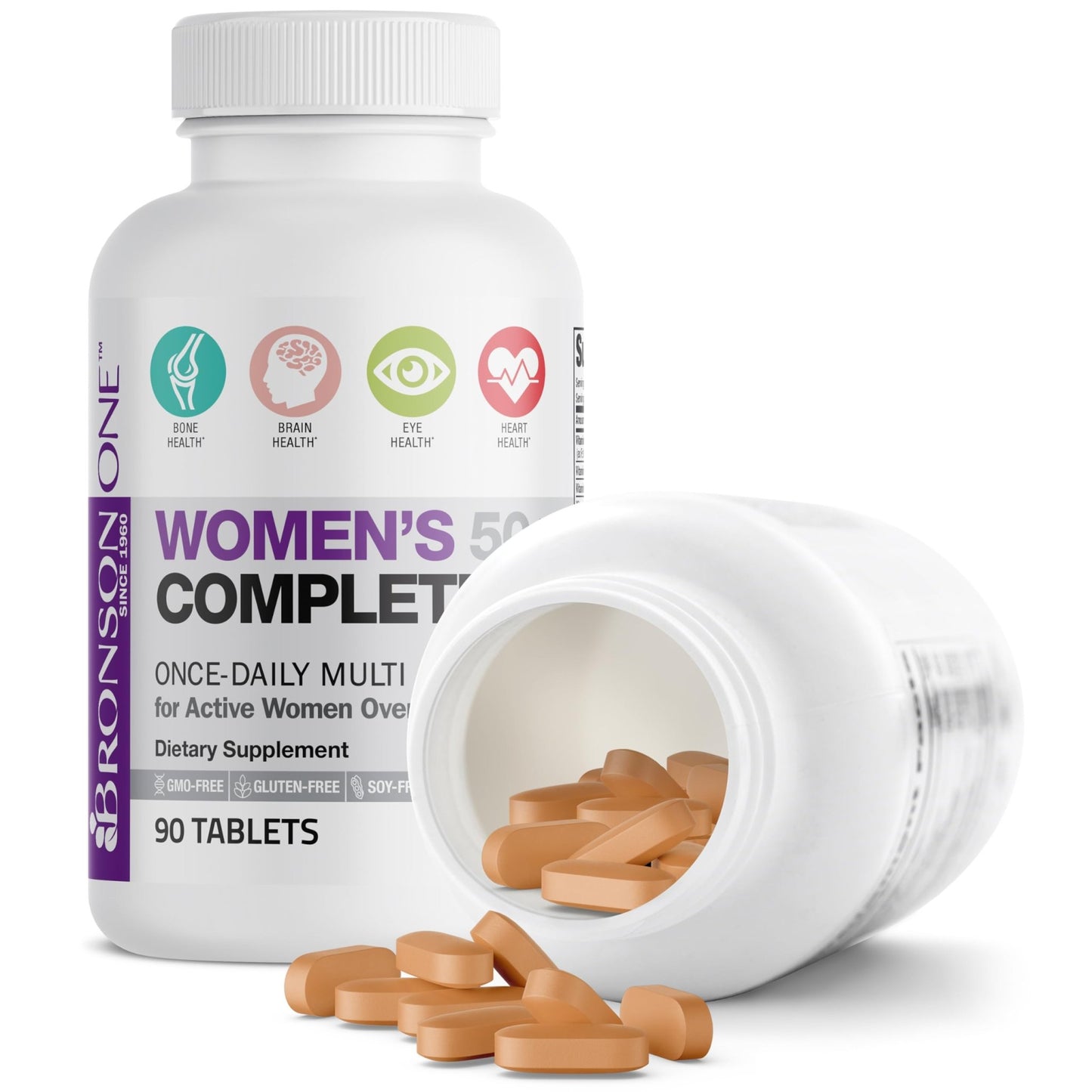Bronson ONE Daily Women’s 50+ Complete Multivitamin Multimineral, 90 Tablets - dailyvitalstore