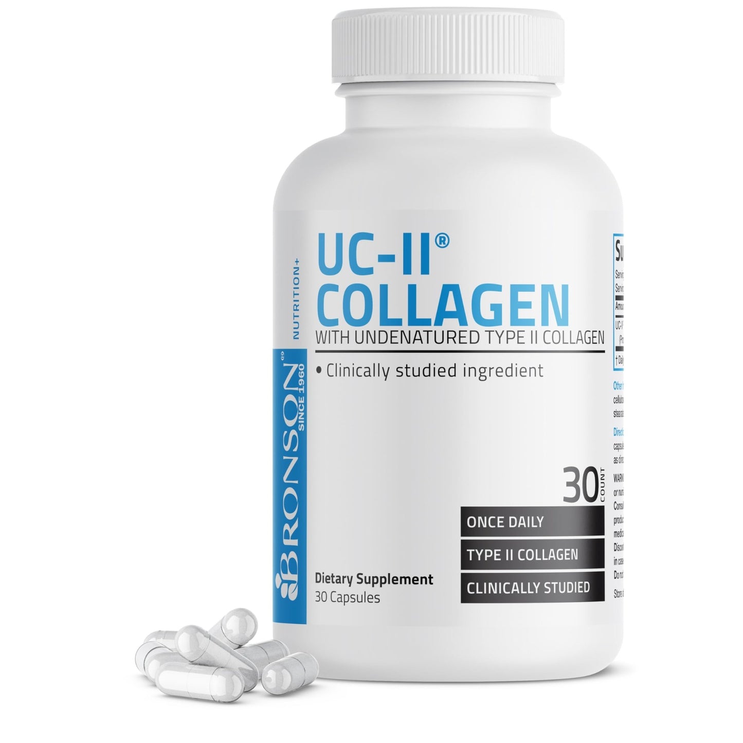 Bronson UC-II Type II Collagen with Undenatured Type II Collagen, 30 Capsules - dailyvitalstore