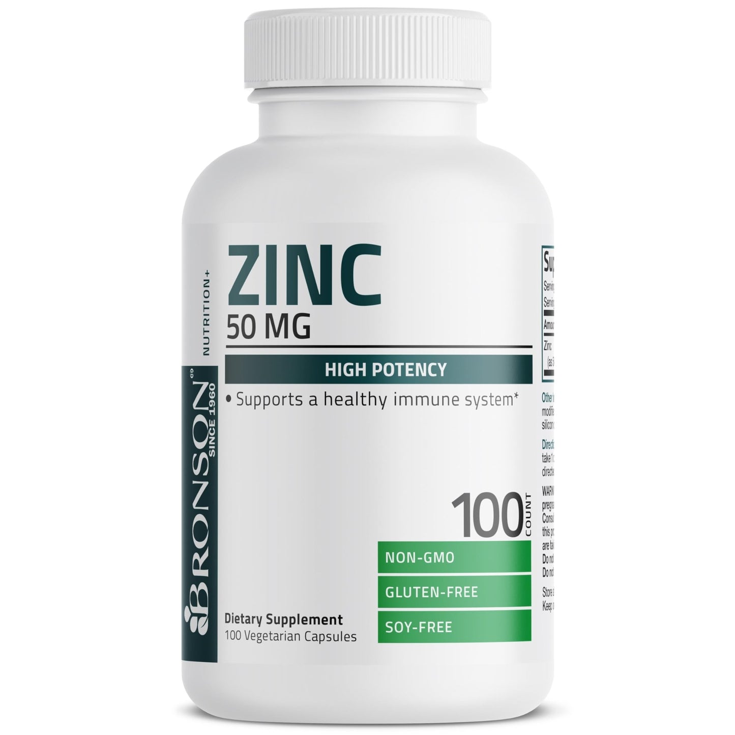 Bronson Zinc 50mg Complex High Potency Immune Support Supplement & Antioxidant and Skin Health - dailyvitalstore