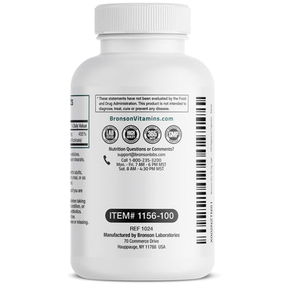 Bronson Zinc 50mg Complex High Potency Immune Support Supplement & Antioxidant and Skin Health - dailyvitalstore