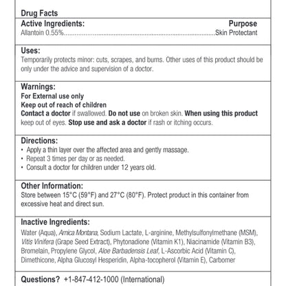 BruiseMD Topical Gel for Bruising and Swelling, 20% Arnica, Bromelain, 2% Vitamin K, 20g (0.7 fl oz) – Advanced Concentrated Bruise Treatment Formula - dailyvitalstore