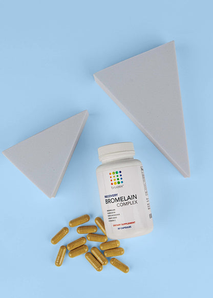 Bruizex Bromelain & Quercetin Recovery Complex - Post Surgery Recovery Bruising, Swelling Relief, Lymphatic Drainage - Post 360 lipo, BBL, Liposuction, Tummy Tuck - Non GMO - 60 Capsules - dailyvitalstore