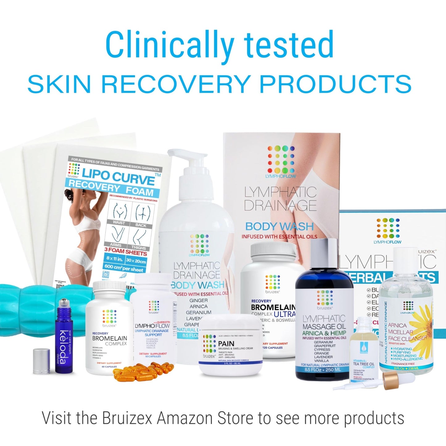 Bruizex Bromelain & Quercetin Recovery Complex - Post Surgery Recovery Bruising, Swelling Relief, Lymphatic Drainage - Post 360 lipo, BBL, Liposuction, Tummy Tuck - Non GMO - 60 Capsules - dailyvitalstore