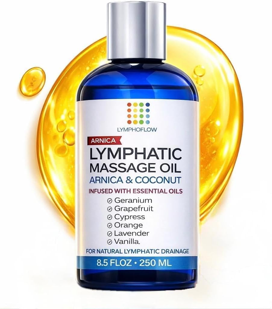 Bruizex Lymphatic Drainage Massage Oil with Arnica Oil & Coconut for Post Surgery Recovery & Lymphatic Drainage Massager, Liposuction, 360 Lipo, BBL, Tummy Tuck Procedure, Moisturizing Formula, 8.5 Oz - dailyvitalstore