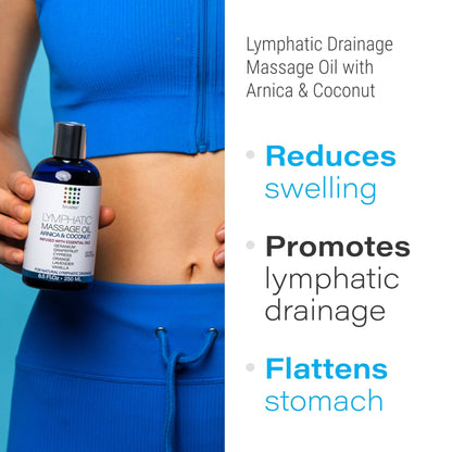 Bruizex Lymphatic Drainage Massage Oil with Arnica Oil & Coconut for Post Surgery Recovery & Lymphatic Drainage Massager, Liposuction, 360 Lipo, BBL, Tummy Tuck Procedure, Moisturizing Formula, 8.5 Oz - dailyvitalstore
