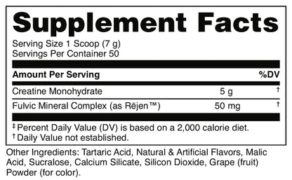 Bucked Up Grape Apple Creatine for Women and Men - Easy to Mix Vegetarian - Flavored Creatine Monohydrate Powder - Made in USA - 5G Per Serving - 50 Servings - 250 Grams Per Container - dailyvitalstore