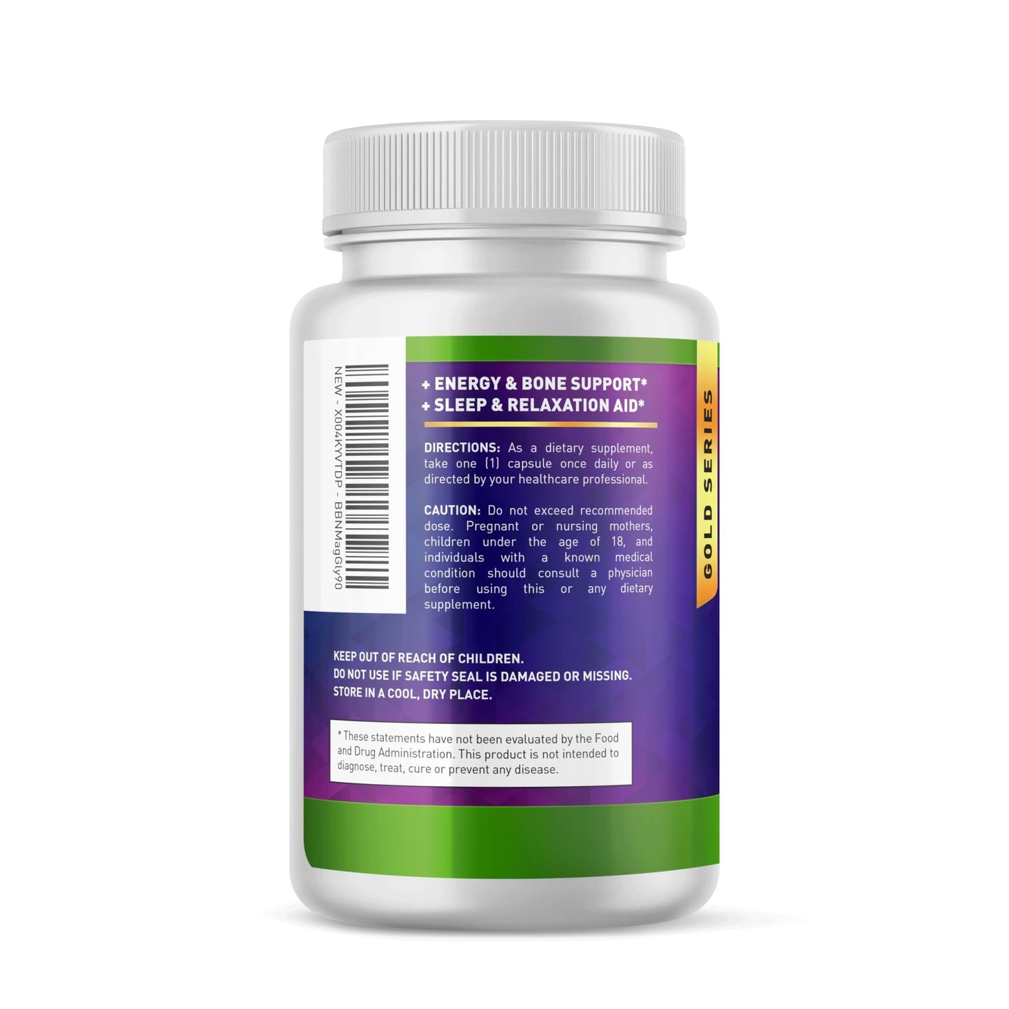 Built By Nature Magnesium Glycinate - Chelated for High Absorption – Supplement to Support Sleep, Muscle, Heart & Nerve Health - 120 mg Magnesium per Serving/Capsule - 90 Capsules - dailyvitalstore