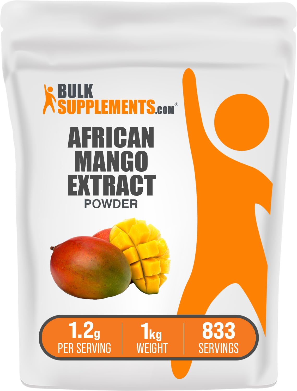 BulkSupplements.com African Mango Extract Powder - Irvingia Gabonensis, African Mango Powder - Gluten Free, 1.2g per Serving, 1kg (2.2 lbs) (Pack of 1) - dailyvitalstore