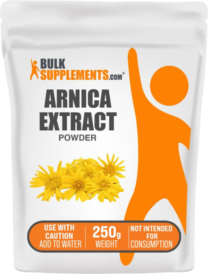BulkSupplements.com Arnica Extract Powder - Herbal Supplement, from Dried Arnica Flowers, Servings Vary Per Use, 250g (8.8 oz) (Pack of 1) - dailyvitalstore
