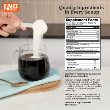 Bulletproof Innerfuel Prebiotic Fiber Powder, Unflavored, 16g Fiber, Plant-Sourced, Non-GMO & Third-Party Tested - dailyvitalstore
