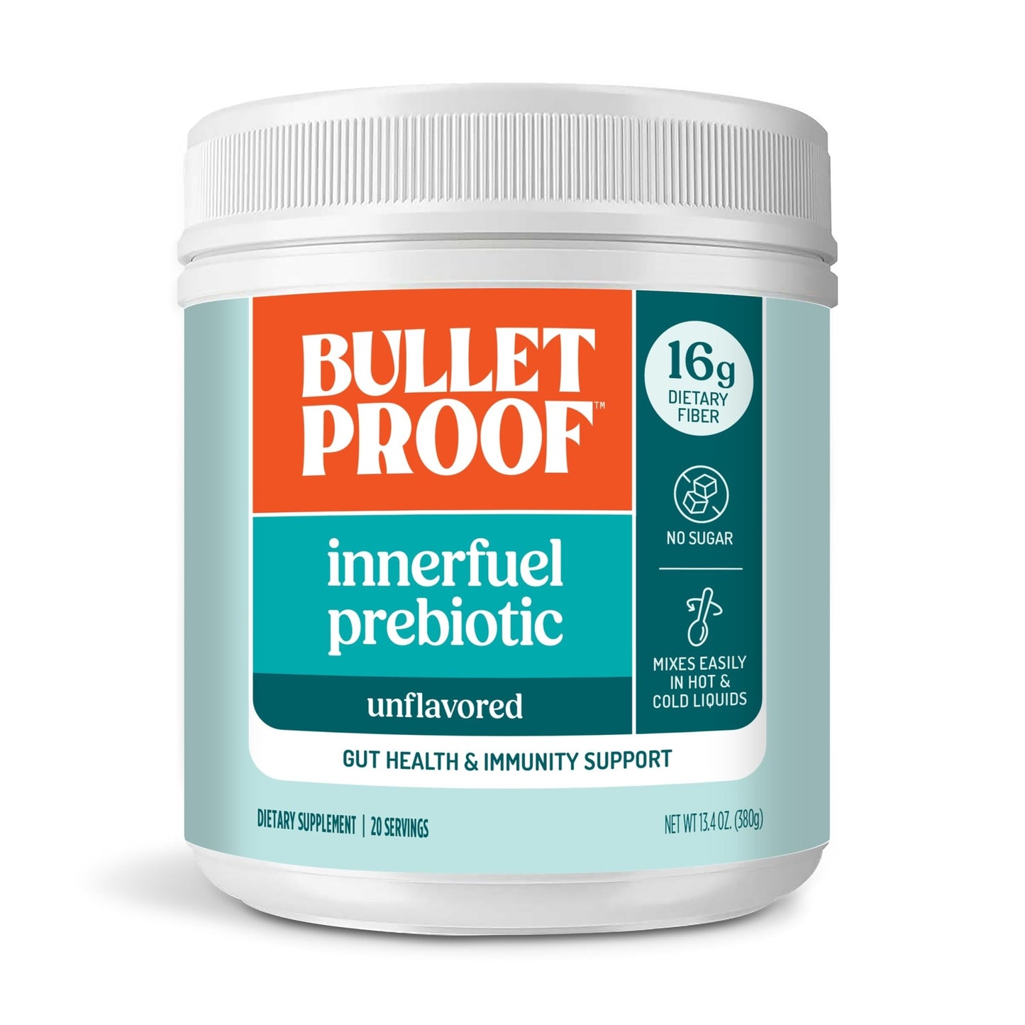 Bulletproof Innerfuel Prebiotic Fiber Powder, Unflavored, 16g Fiber, Plant-Sourced, Non-GMO & Third-Party Tested - dailyvitalstore