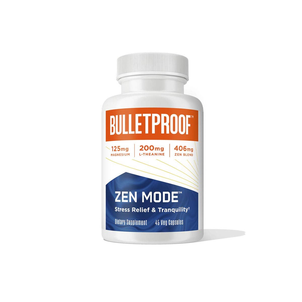 Bulletproof Zen Mode Stress Relief and Tranquility Capsules, 45 Count, Supplement for Calm and Relaxation - dailyvitalstore