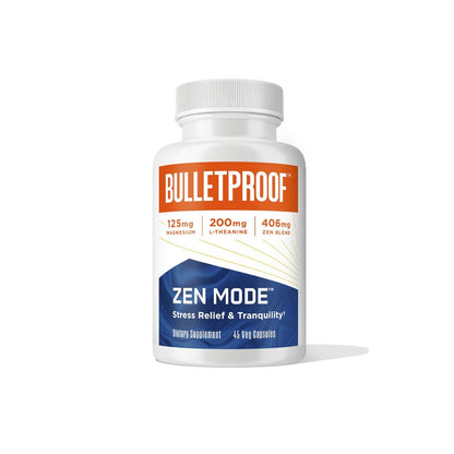 Bulletproof Zen Mode Stress Relief and Tranquility Capsules, 45 Count, Supplement for Calm and Relaxation - dailyvitalstore