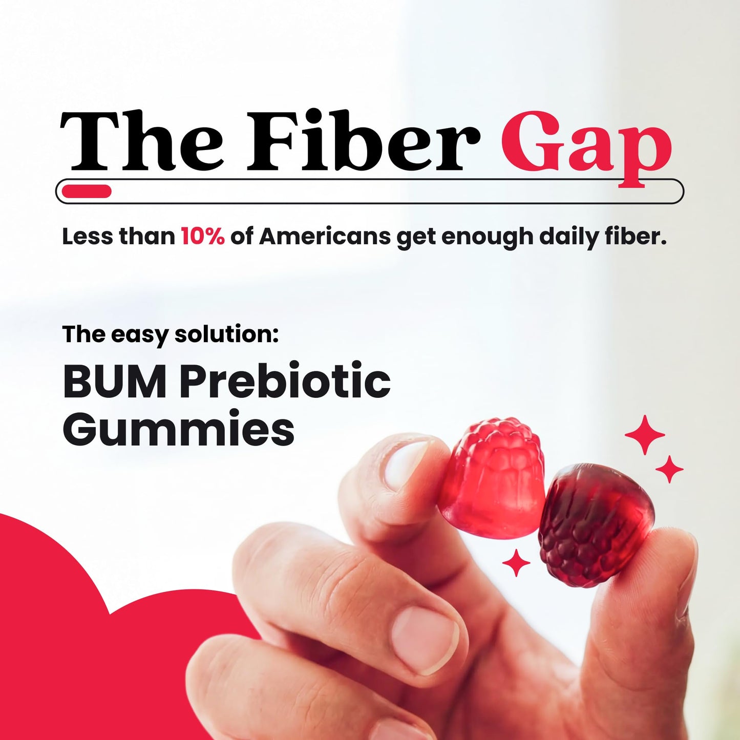Bum Prebiotic Fiber Supplement for Men - Chicory Root Inulin Prebiotic Fiber Gummies for Men for Peachy Digestive Health, Regularity & Boating Relief - dailyvitalstore