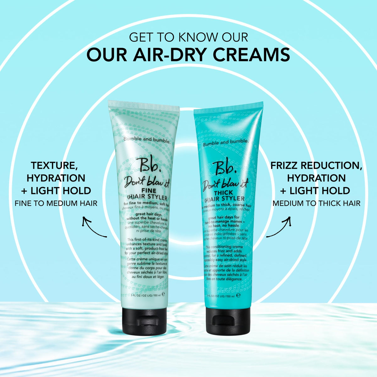Bumble and bumble. Don't Blow It Fine (H) air Styler Air Dry Cream | Styling Cream to Enhance Texture and Body | Adds Hydration and Light Hold |For Fine to Medium Wavy, Straight Hair Types, 5 Fl Oz - dailyvitalstore