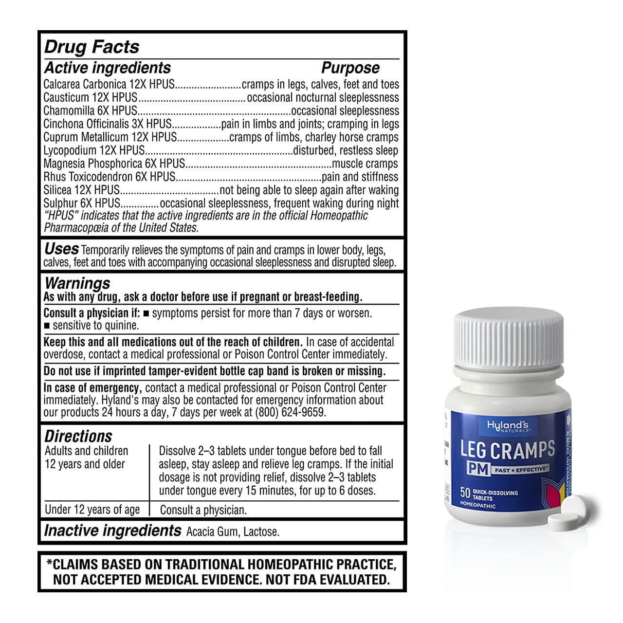 Bundle of Hyland's Leg Cramps Tablets, 100 Count and Leg Cramps PM Nighttime Formula, Natural Relief of Calf, Foot and Leg Cramps, 50 Count - dailyvitalstore