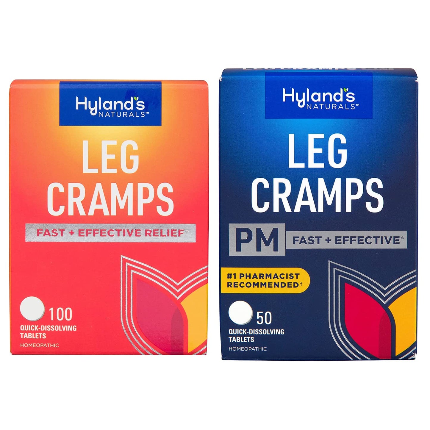 Bundle of Hyland's Leg Cramps Tablets, 100 Count and Leg Cramps PM Nighttime Formula, Natural Relief of Calf, Foot and Leg Cramps, 50 Count - dailyvitalstore