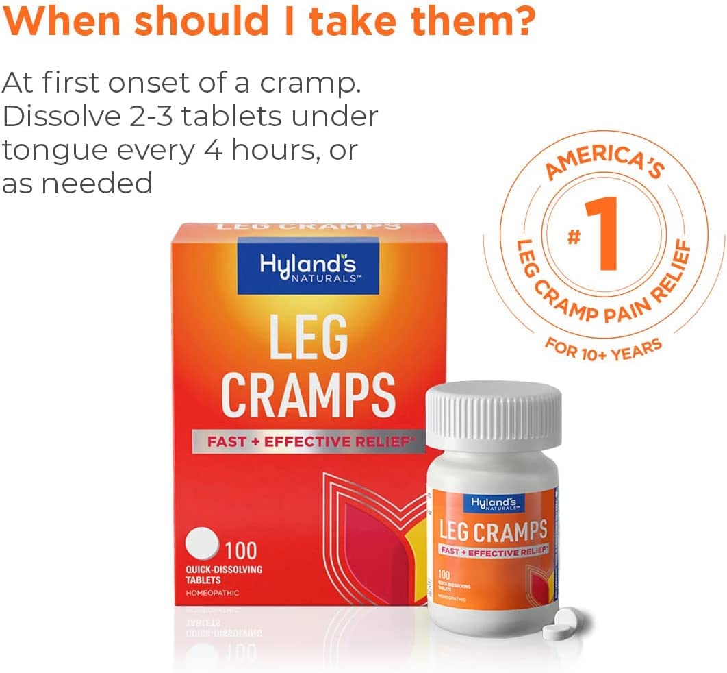 Bundle of Hyland's Leg Cramps Tablets, 100 Count and Leg Cramps PM Nighttime Formula, Natural Relief of Calf, Foot and Leg Cramps, 50 Count - dailyvitalstore