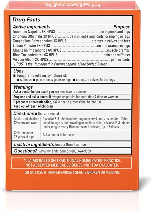 Bundle of Hyland's Leg Cramps Tablets, 100 Count and Leg Cramps PM Nighttime Formula, Natural Relief of Calf, Foot and Leg Cramps, 50 Count - dailyvitalstore