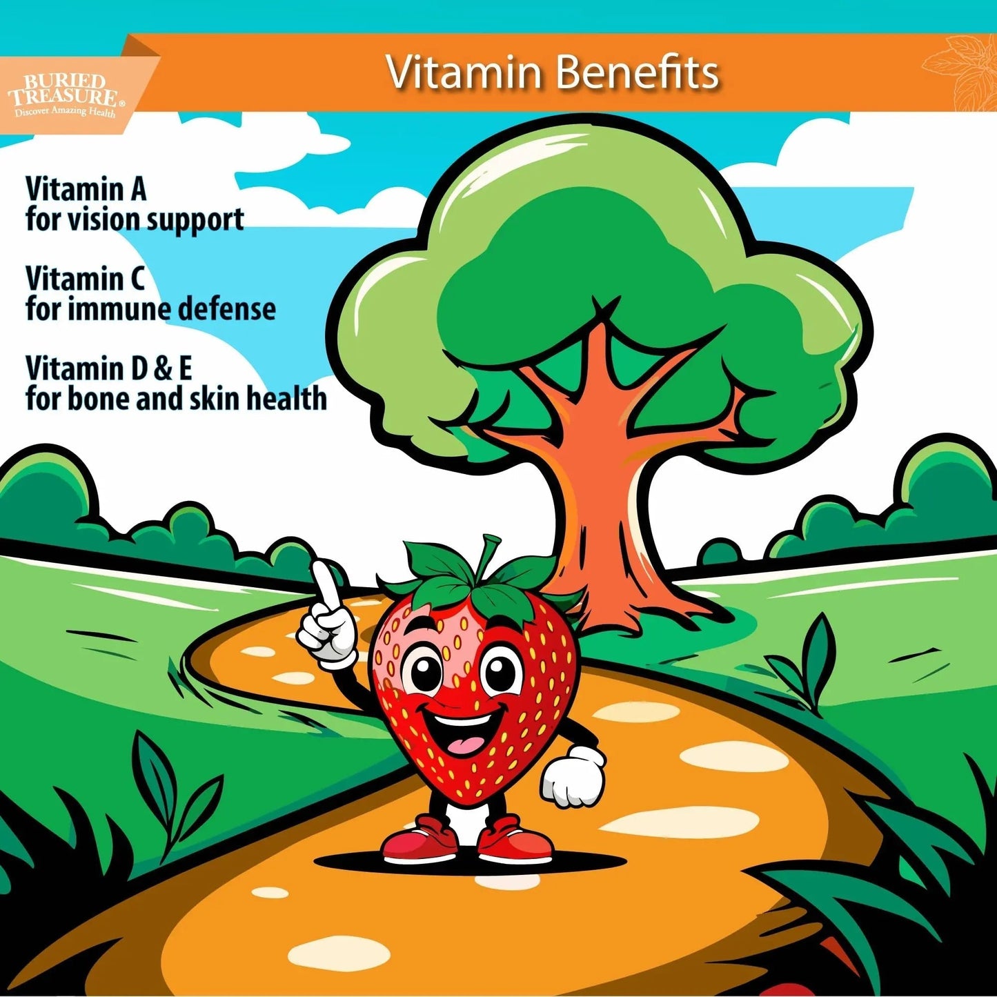 Buried Treasure Children's Daily Multi Liquid Multivitamin & Minerals Nutritional Dietary Vegan Supplement for Kids No Artificial Ingredients - dailyvitalstore