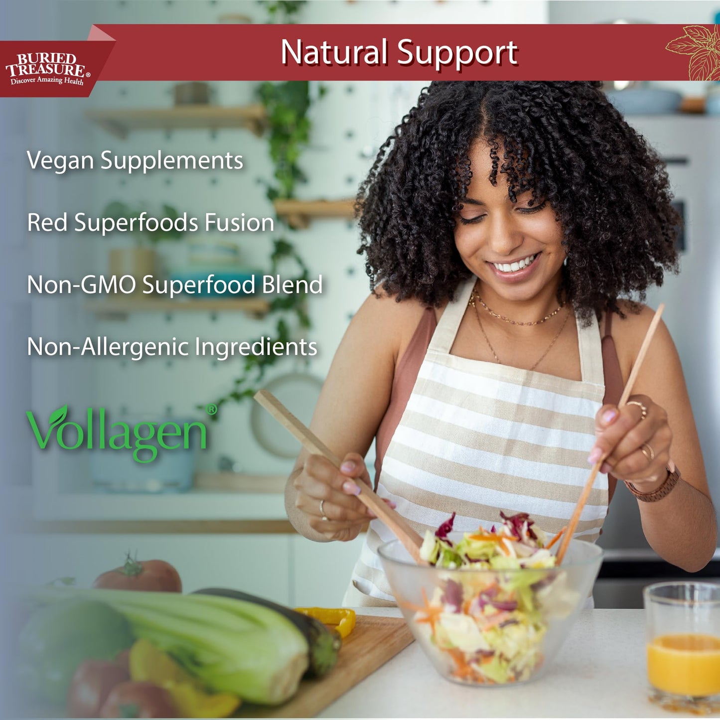 Buried Treasure Red20 Fusion Superfood Blend – Acai, Beets, Blueberry, Fiber, Adaptogens, Lutein, Vegan Vollagen, Natural Energy, Digestion, Eye Health & Wellness Support, 32oz Liquid - dailyvitalstore
