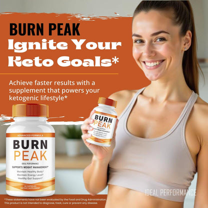 Burn Peak Capsules, Official BurnPeak Supplement Pills - Maximum Strength, All Natural Keto Capsule to Sustain Active Lifestyle & Fitness Goals, Overall Health Burn Peak Reviews (5 Pack) - dailyvitalstore