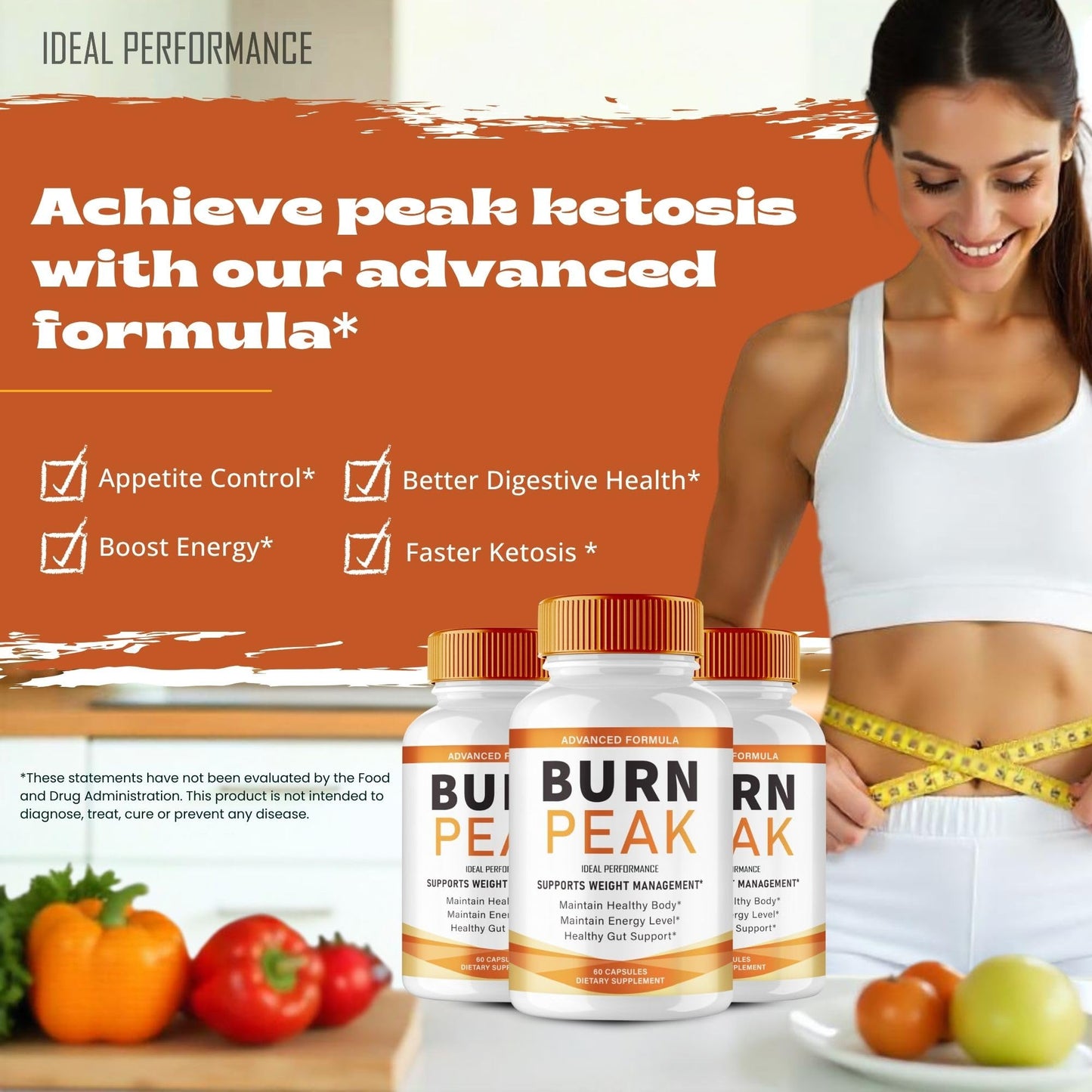 Burn Peak Capsules, Official BurnPeak Supplement Pills - Maximum Strength, All Natural Keto Capsule to Sustain Active Lifestyle & Fitness Goals, Overall Health Burn Peak Reviews (5 Pack) - dailyvitalstore