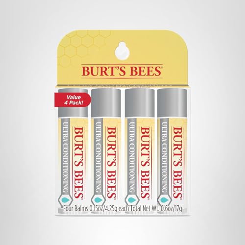 Burt's Bees Easter Basket Stuffers, Balm Bouquet Lip Balm Set, Original Beeswax, Vanilla Bean, Cucumber Mint, Coconut & Pear Pack, Natural Origin Lip Treatment, 4 Tubes, 0.15 oz. - dailyvitalstore